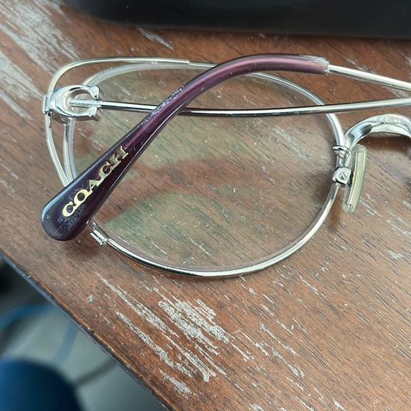 Coach HC5095 9001 silver and purple eyeglasses with hard case - Picture 3 of 16